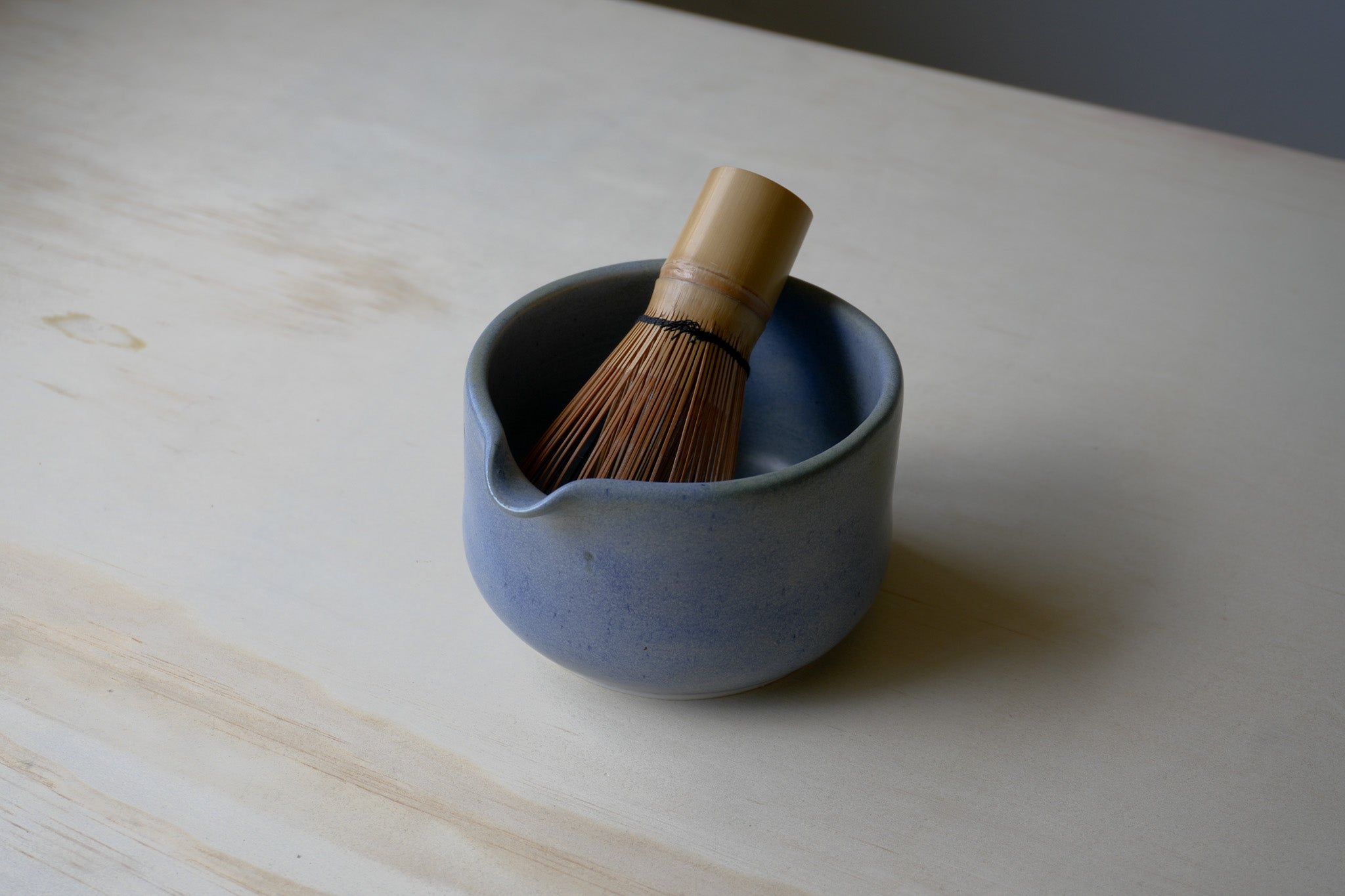 blue matcha bowl
