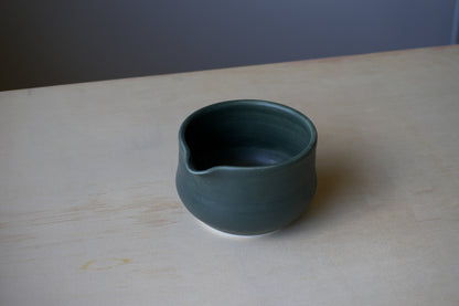 forest green matcha bowl