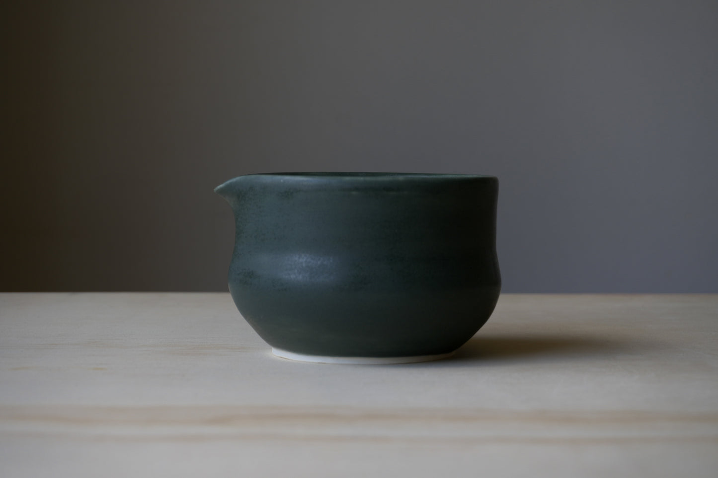 forest green matcha bowl