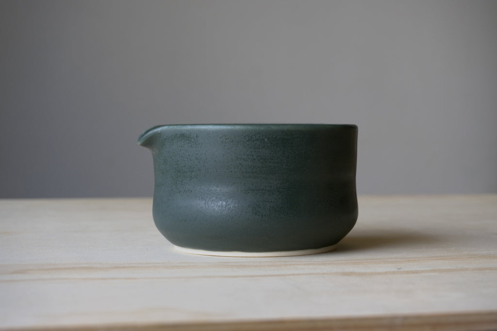 forest green matcha bowl