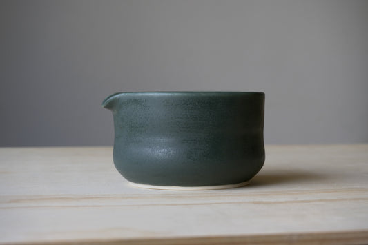 forest green matcha bowl