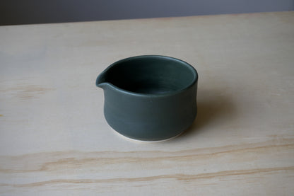 forest green matcha bowl