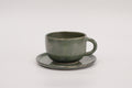 green tea cup +  side plate / sauce